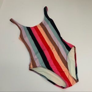 Solid & Striped Multi-Colored  Stripe One Piece XS